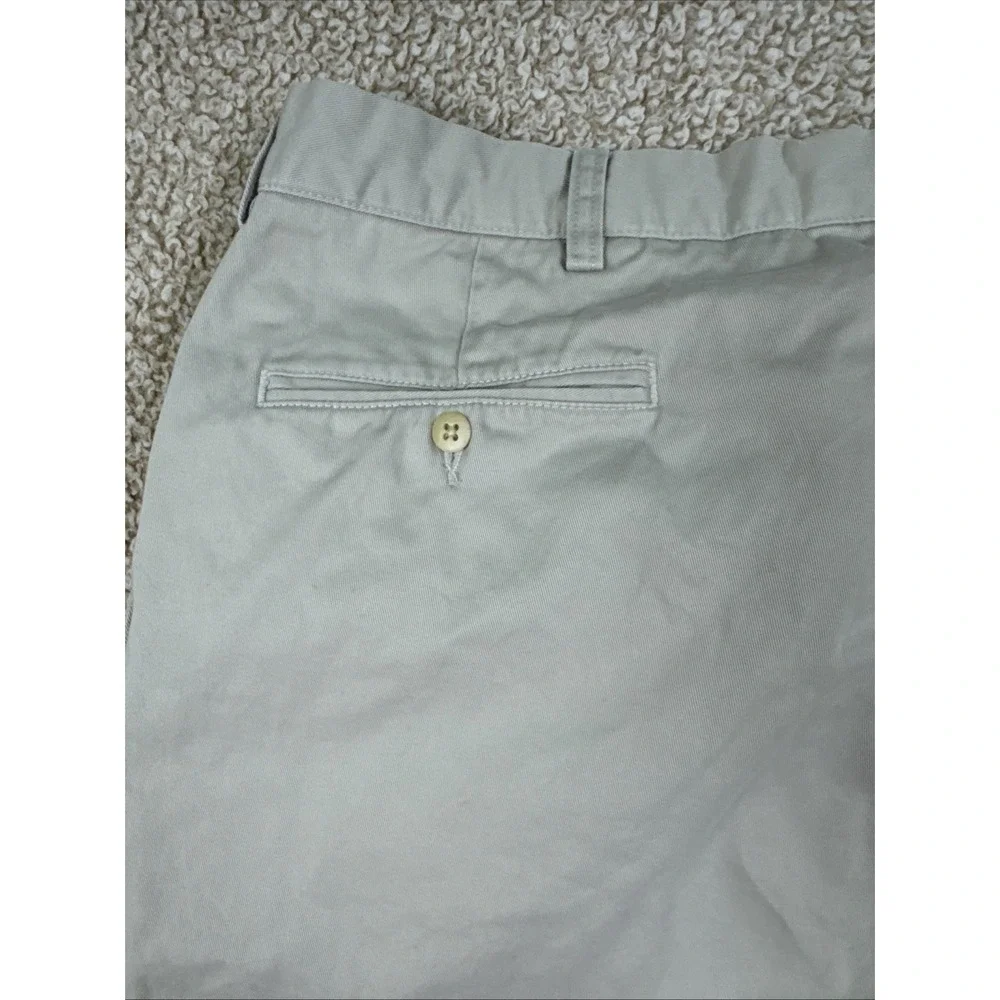 Polo Ralph Lauren Mens Andrew Pant Beige Pleated Cotton Chino Dress Pants 38x30